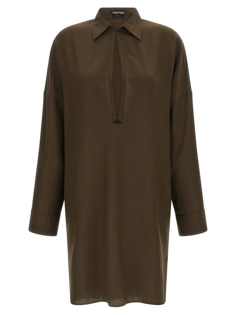Tom Ford Bicolor Silk Midi Dress