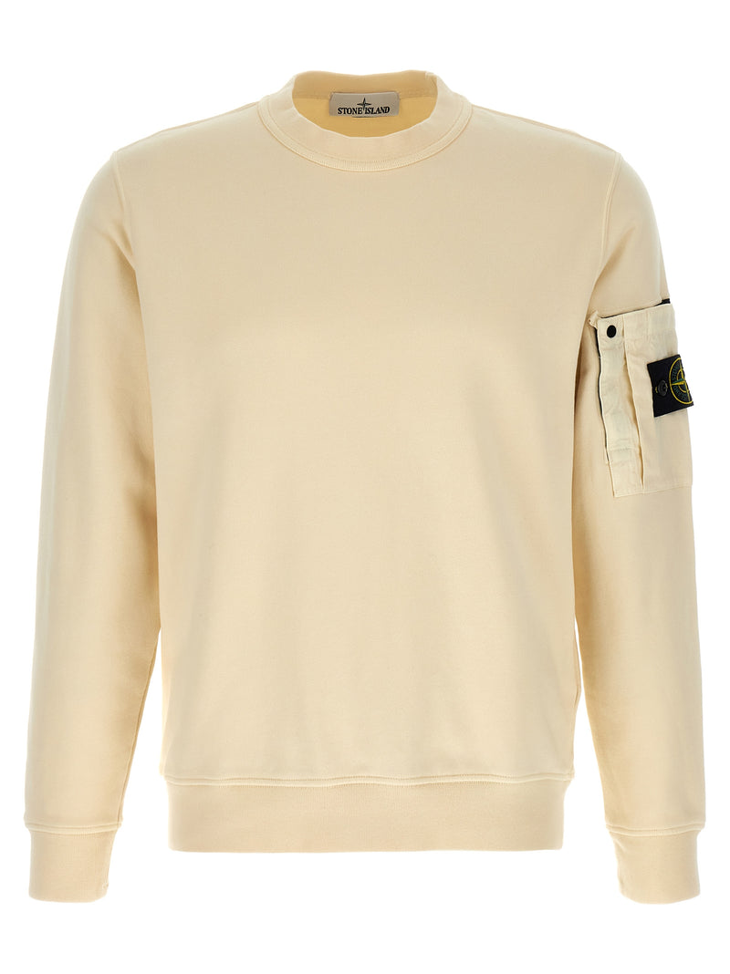 Stone Island Beige Cotton Sweatshirt