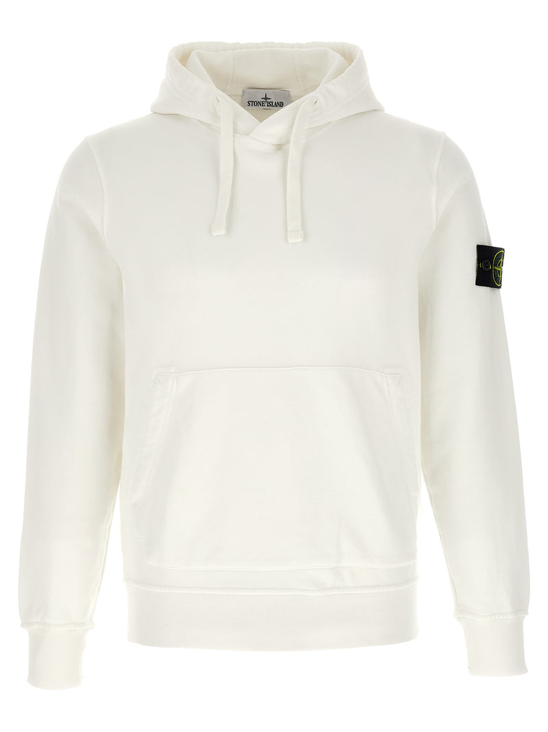 Stone Island White Cotton Sweatshirt