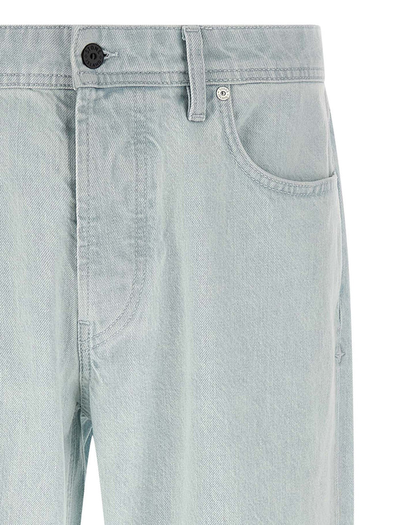 Stone Island Blue Cotton Straight-Leg Jeans