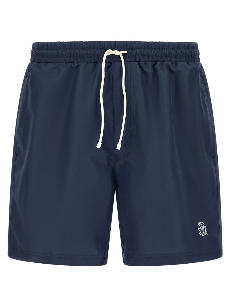 Brunello Cucinelli Blue Polyester Swim Shorts