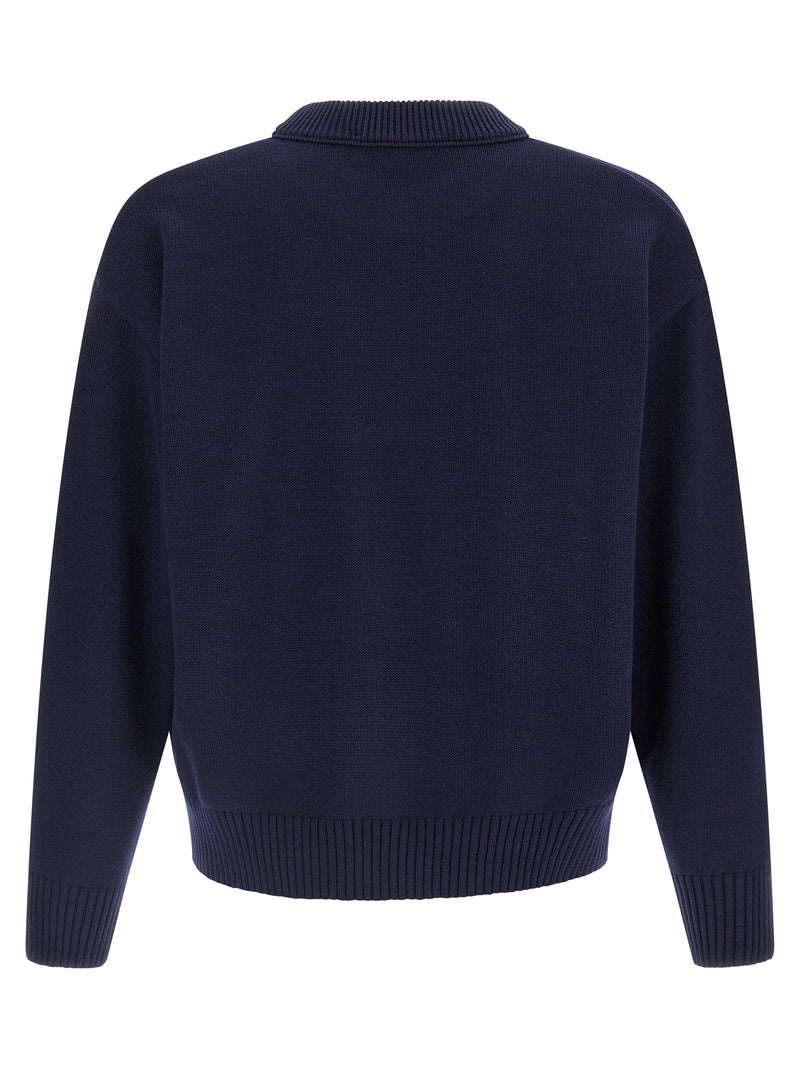 Ami Paris Blue Wool Cardigan