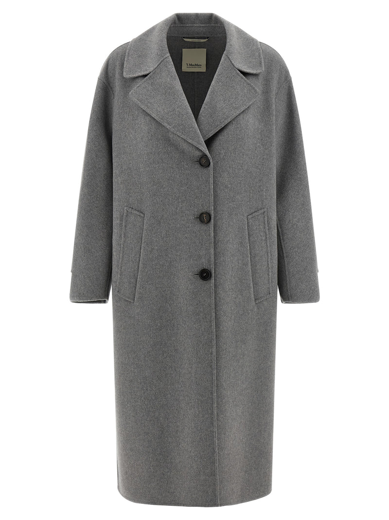 'S Max Mara Gray Virgin Wool Coat