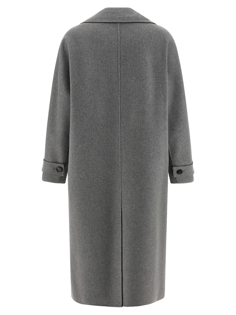'S Max Mara Gray Virgin Wool Coat