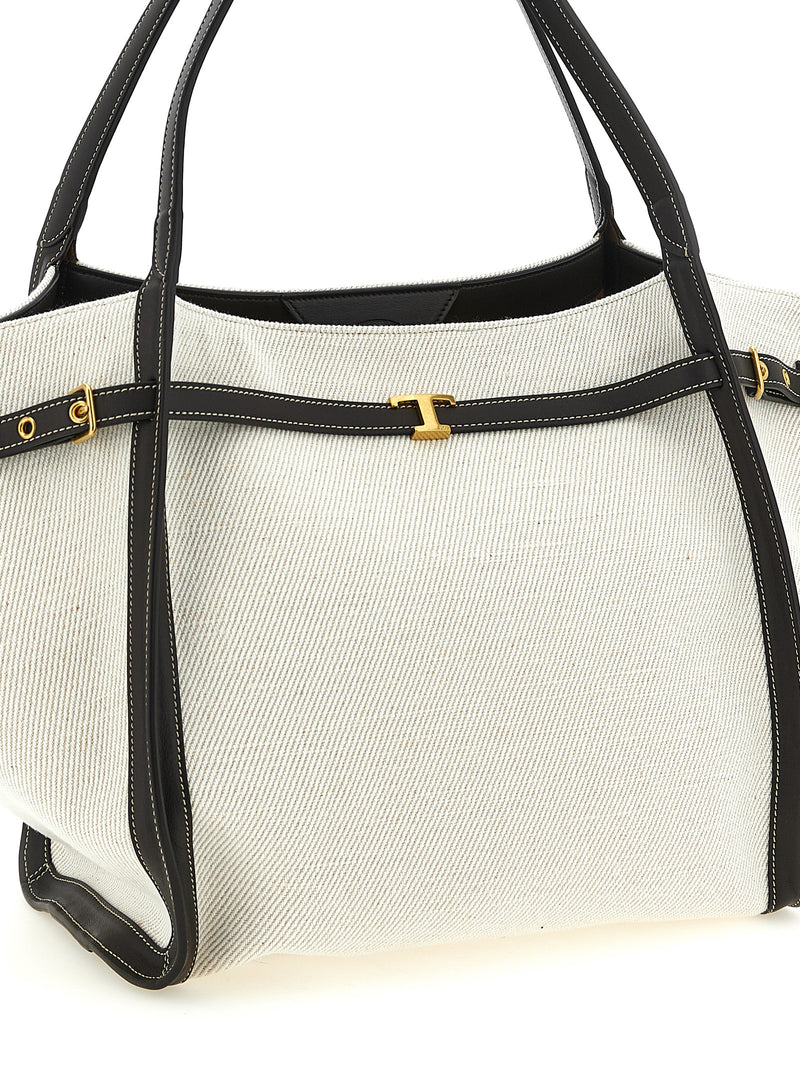 Tod's Multicolor Linen Tote Bag