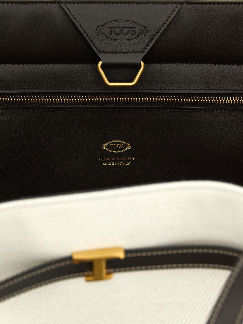 Tod's Multicolor Linen Tote Bag