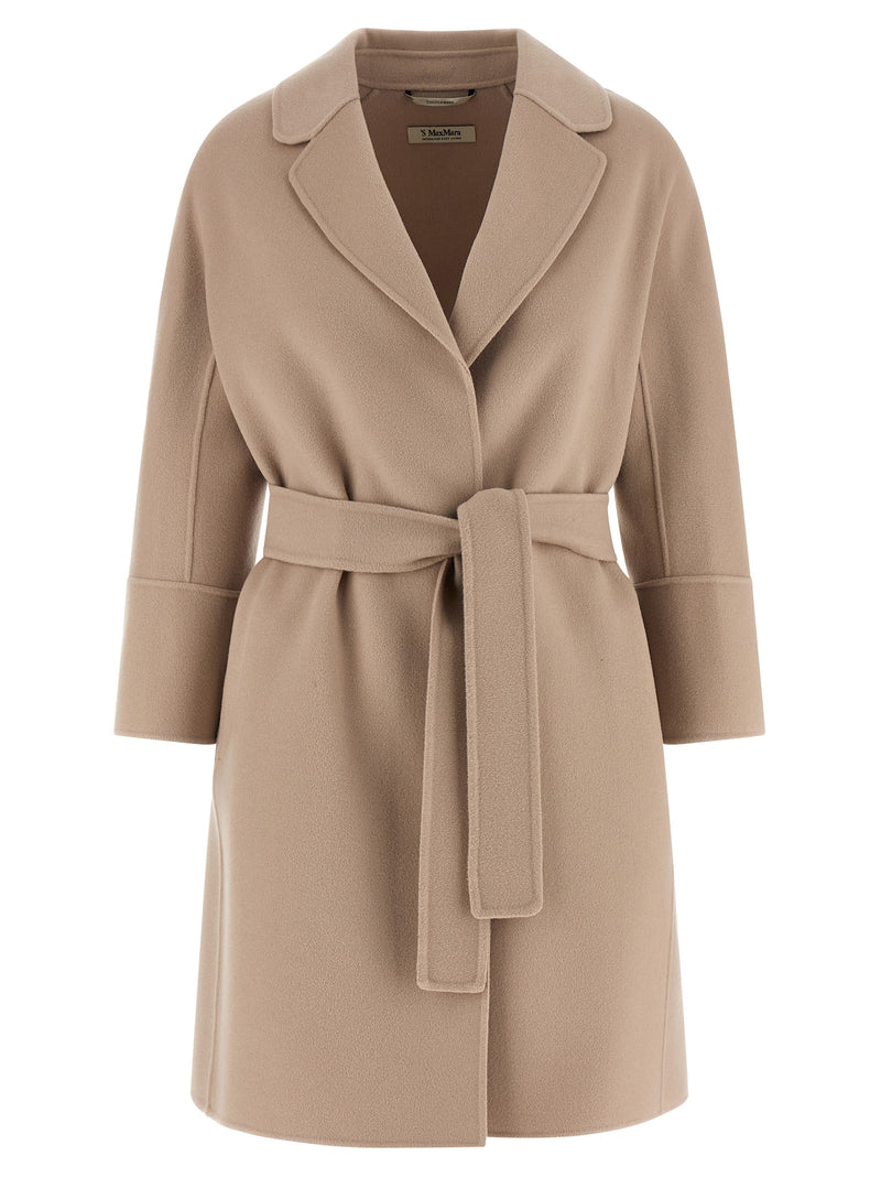 'S Max Mara Beige Virgin Wool Coat