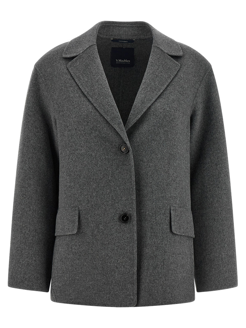 'S Max Mara Gray Virgin Wool Blazer