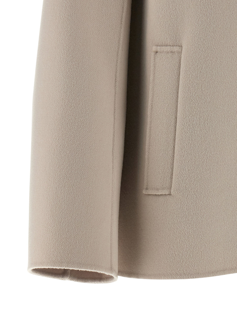 'S Max Mara Beige Virgin Wool Biker Jacket
