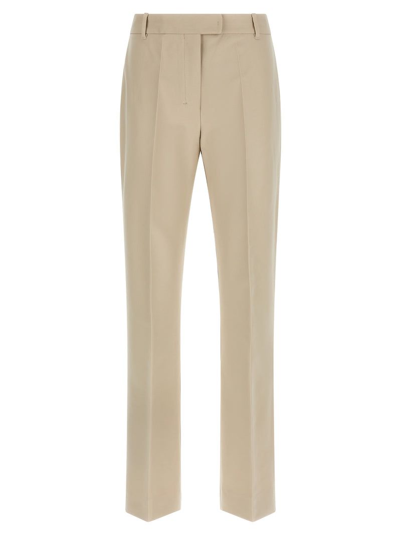 'S Max Mara Beige Cotton Cropped Pants