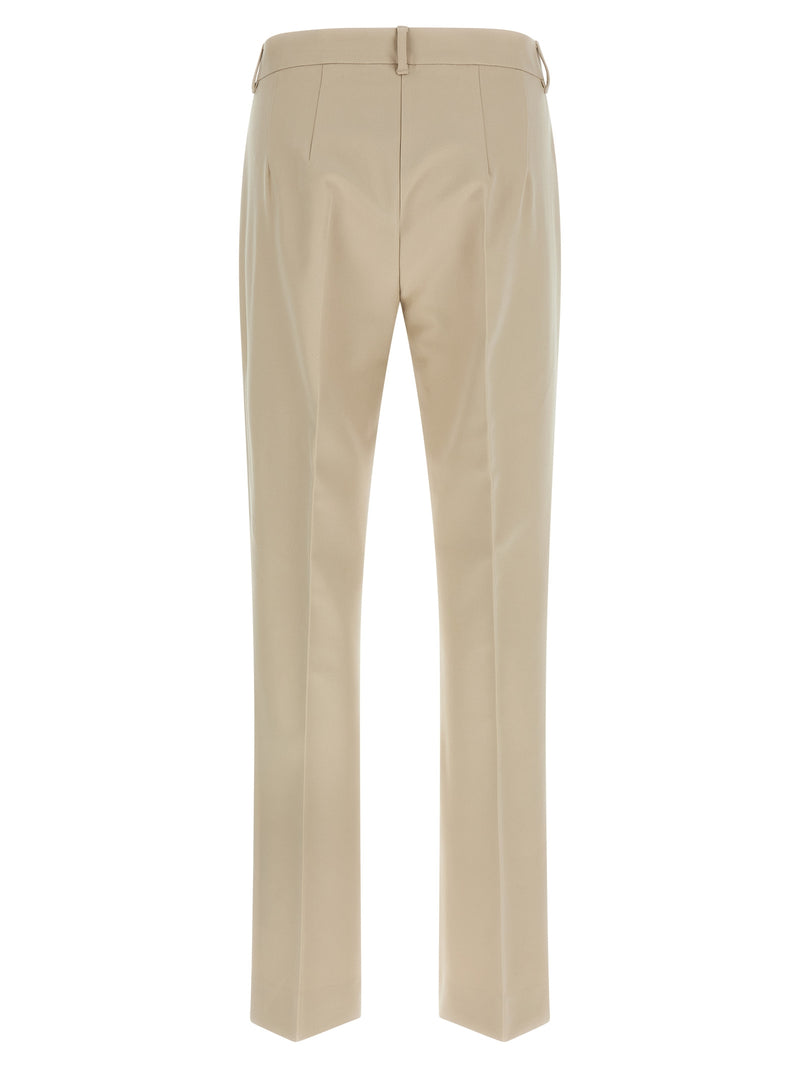 'S Max Mara Beige Cotton Cropped Pants