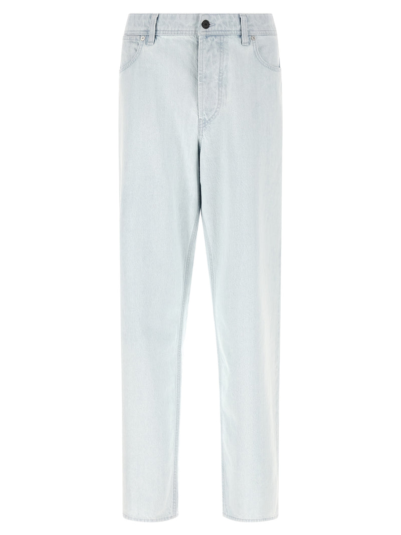 Stone Island Blue Cotton Straight-Leg Jeans
