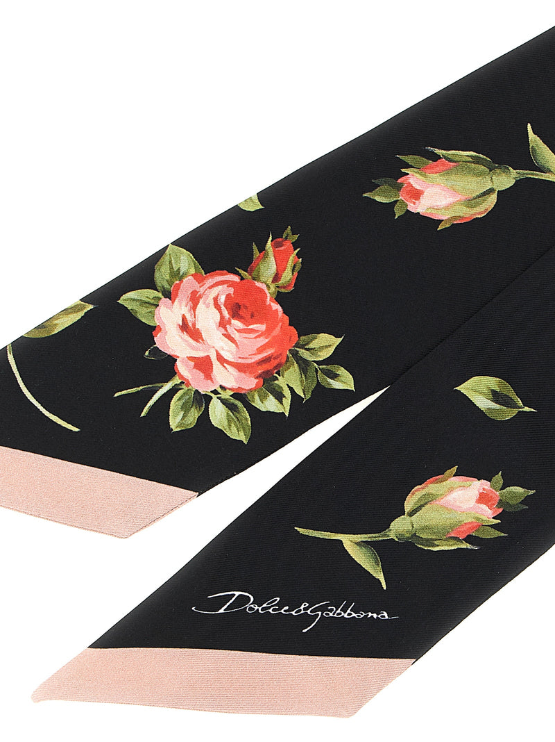 Dolce & Gabbana Black Silk Foulard