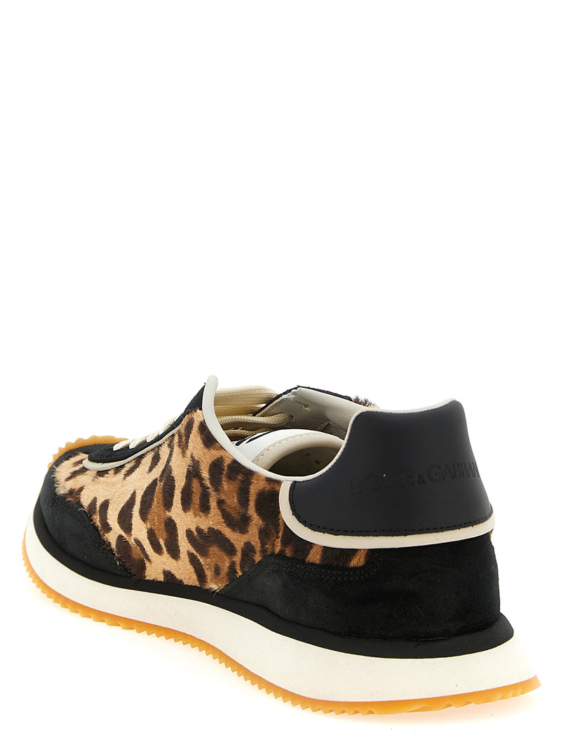 Dolce & Gabbana Multicolor Calfskin Low Top Sneakers
