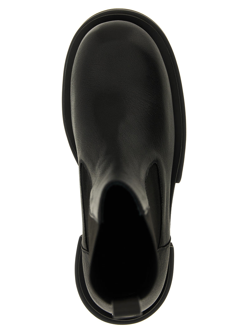 Rick Owens Black Goatskin Ankle Boots