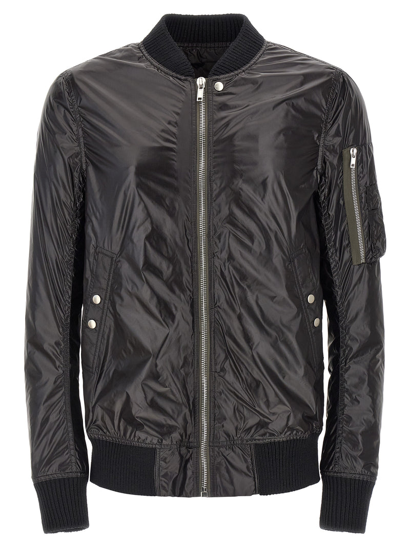 Rick Owens Black Nylon Bomber