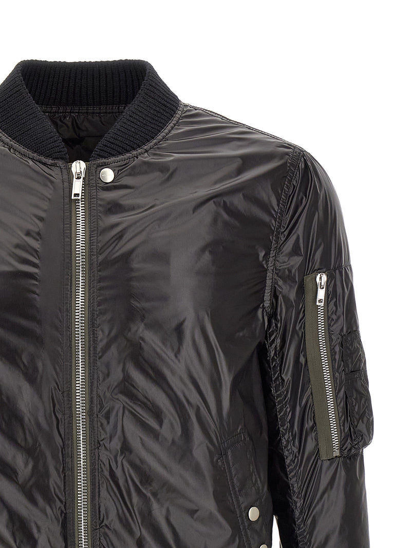 Rick Owens Black Nylon Bomber