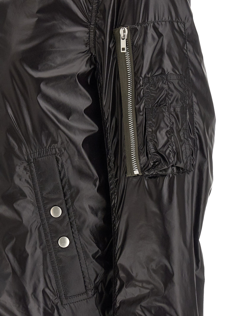 Rick Owens Black Nylon Bomber