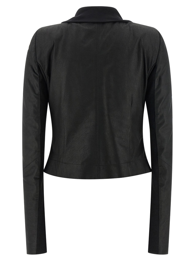Rick Owens Black Lamb Leather Leather Jacket