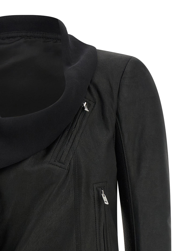 Rick Owens Black Lamb Leather Leather Jacket