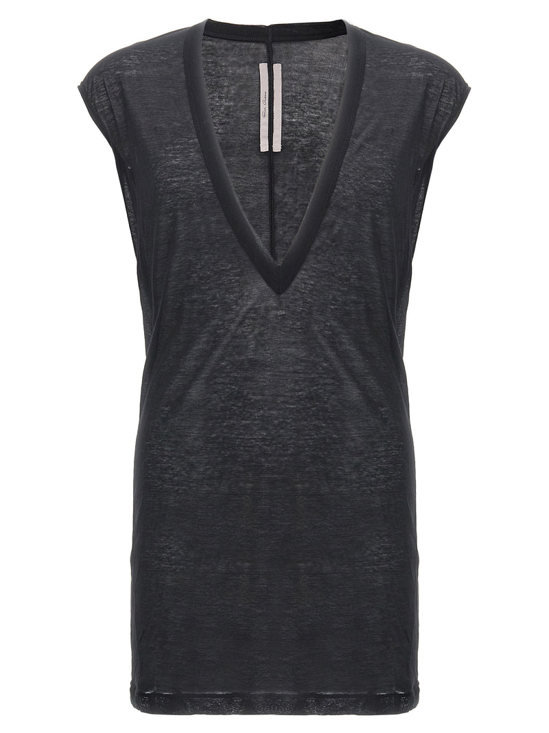 Rick Owens Black Cotton T-Shirt