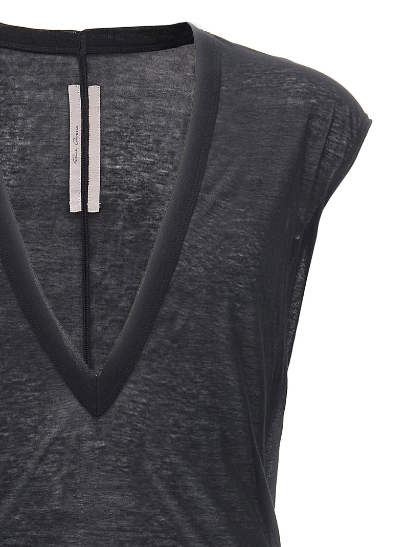 Rick Owens Black Cotton T-Shirt