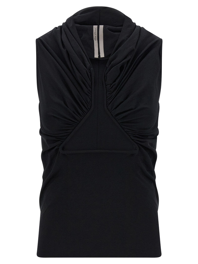 Rick Owens Black Cotton Tank Tops