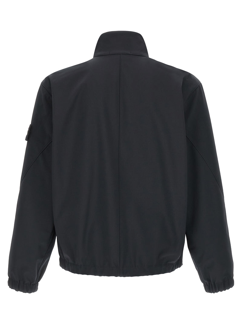 Stone Island Blue Polyester Shell Jacket