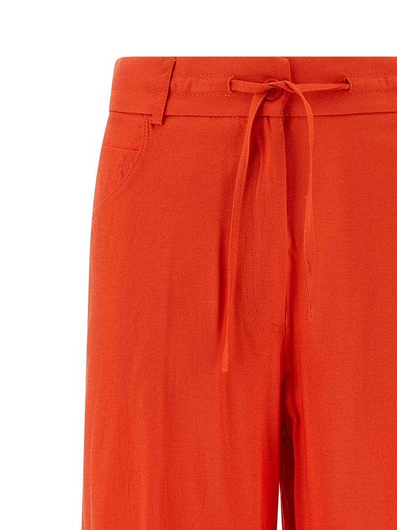 NUDE Orange Viscose Casual Pants