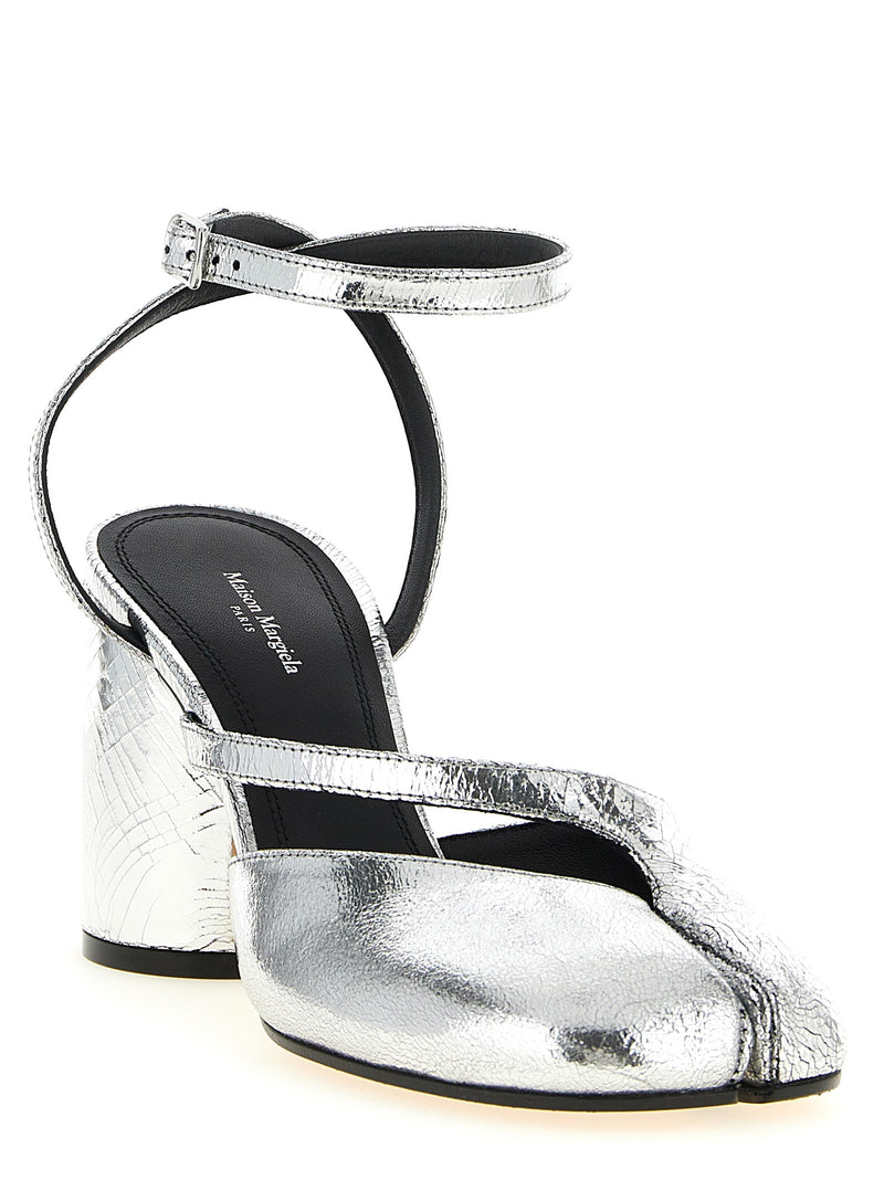 Maison Margiela Silver Calfskin High Heel Pumps