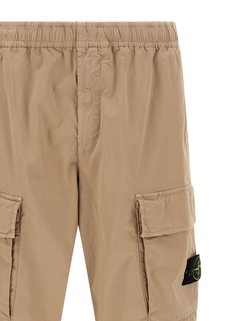 Stone Island Beige Cotton Cargo Pants