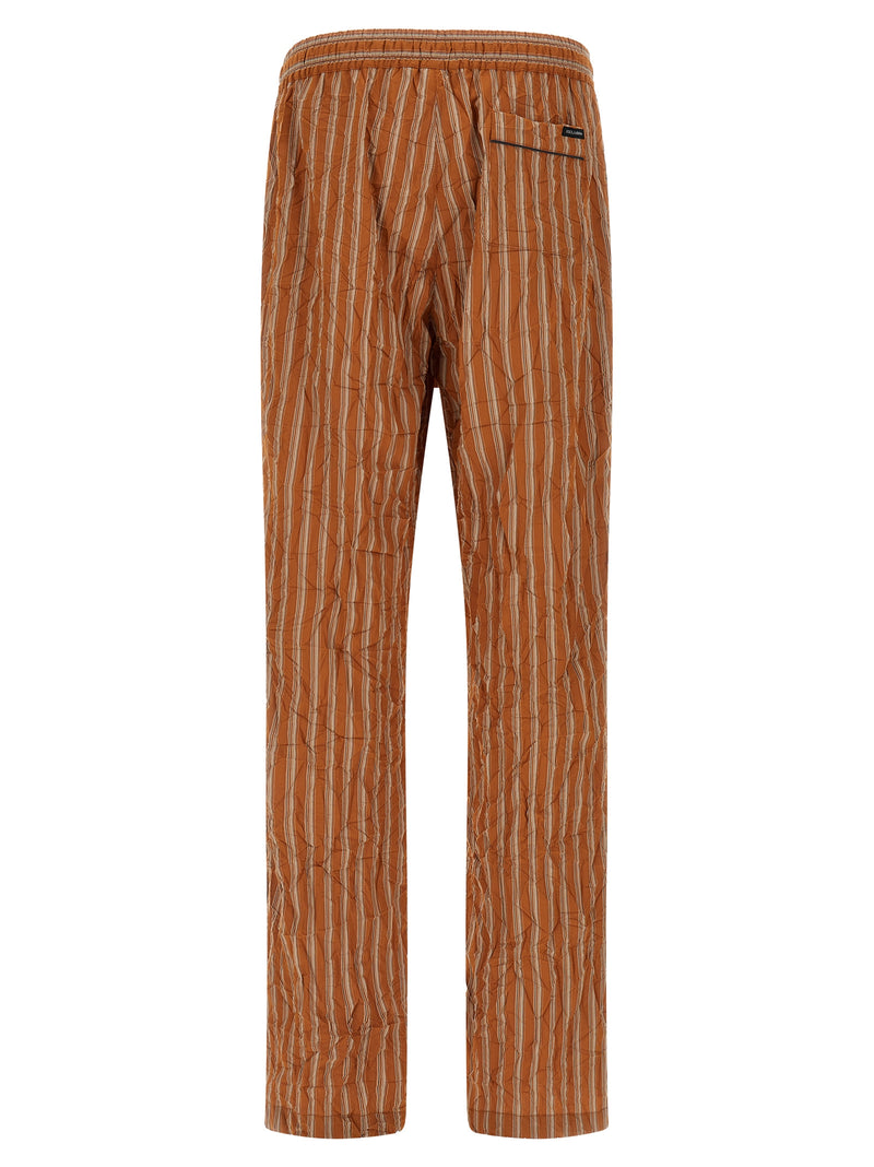 Dolce & Gabbana Brown Viscose Casual Pants