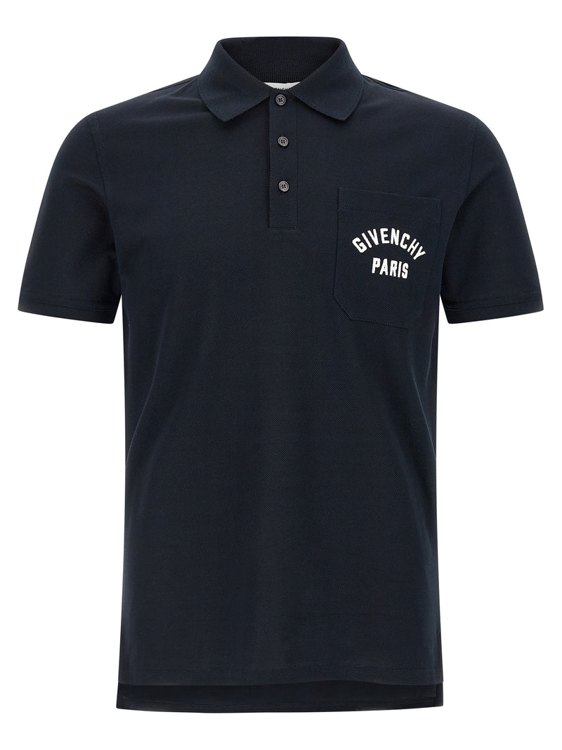 Givenchy Blue Cotton Polo Shirt