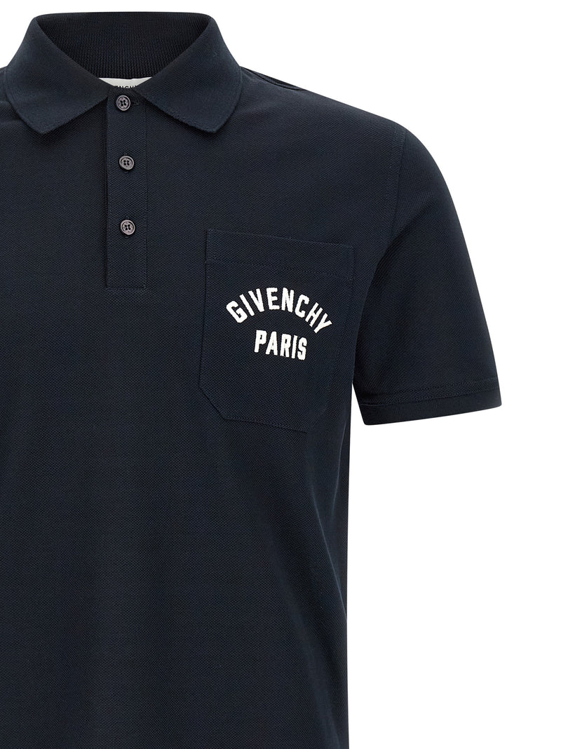 Givenchy Blue Cotton Polo Shirt