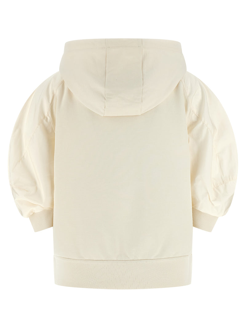 Moncler White Cotton Hoodie