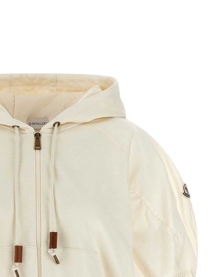 Moncler White Cotton Hoodie