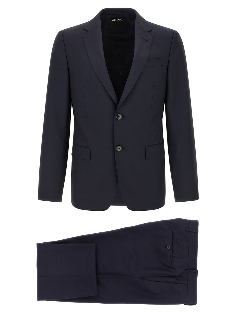 ZEGNA Blue Wool Two-Piece Suit