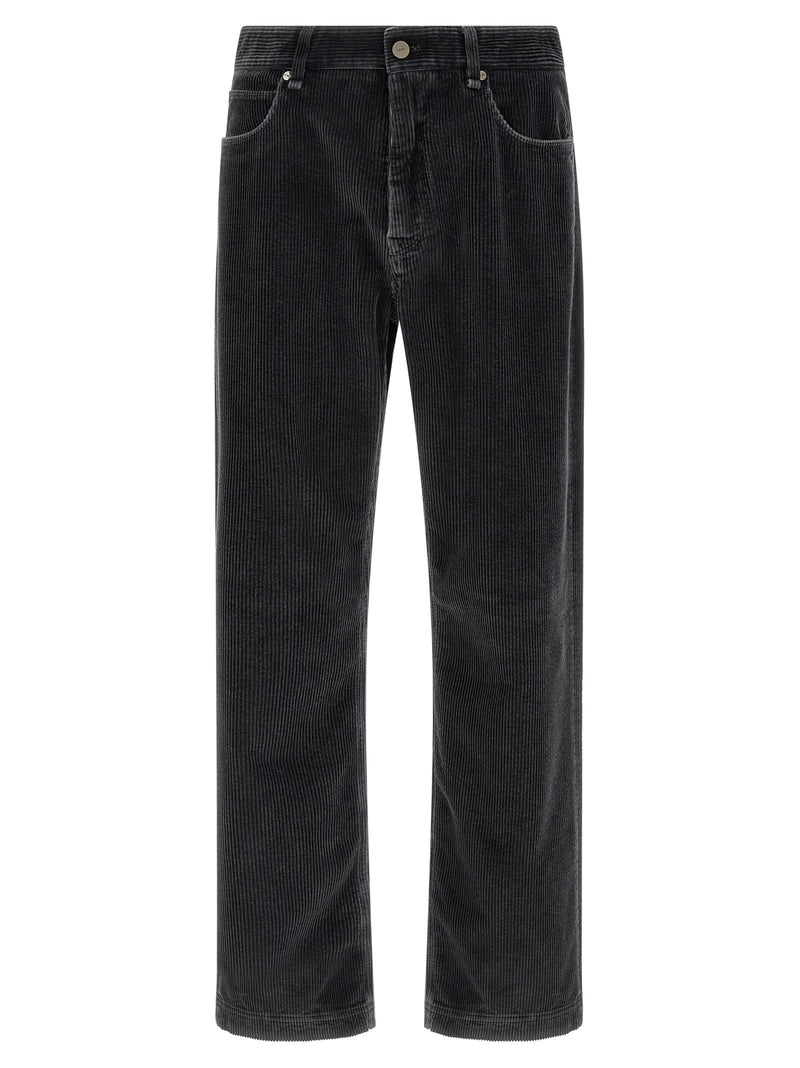 Fendi Gray Cotton Casual Pants