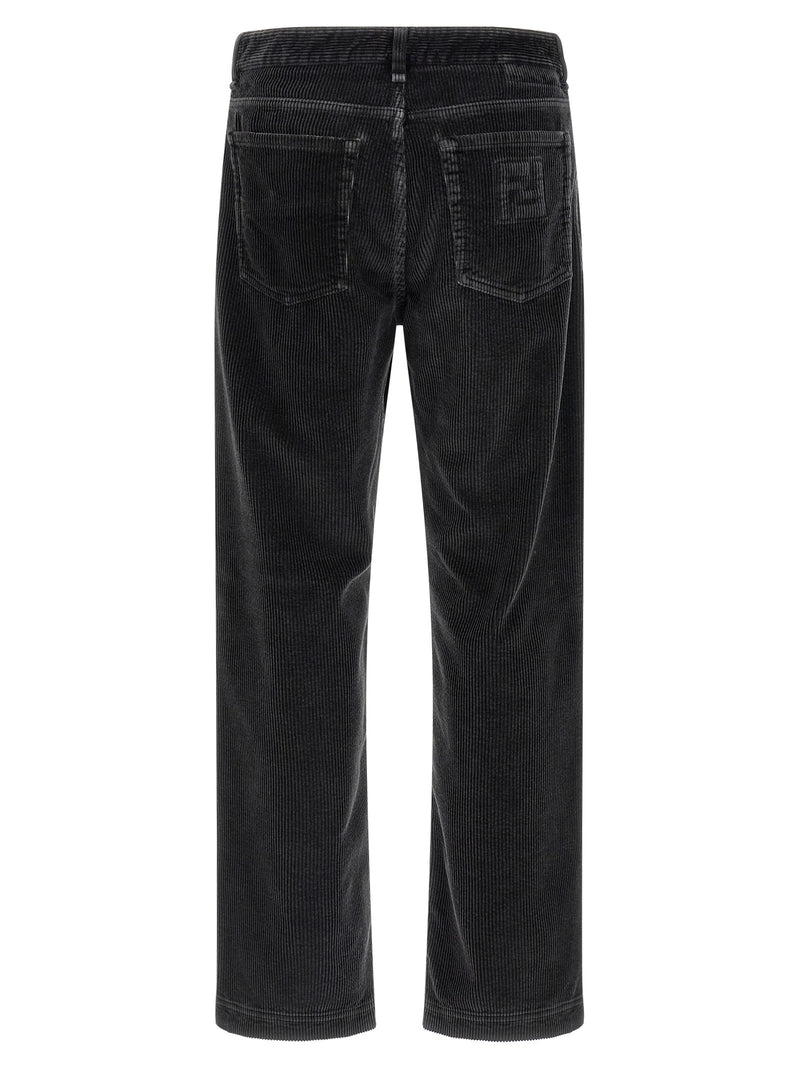 Fendi Gray Cotton Casual Pants