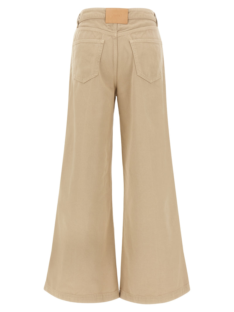Pantalones acampanados de algodón NUDE para mujer