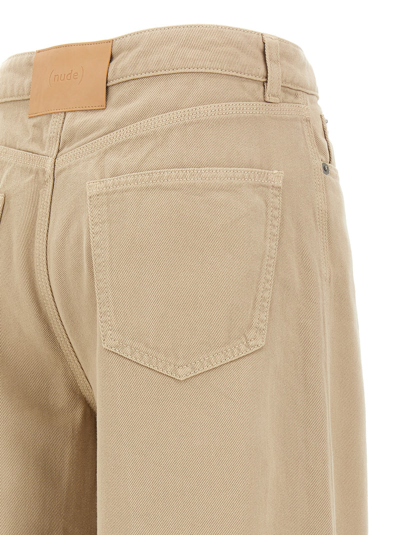 Pantalones acampanados de algodón NUDE para mujer