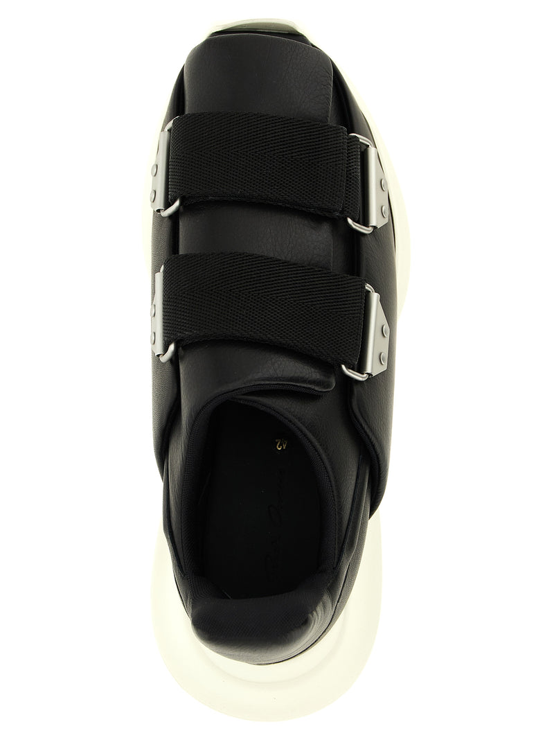 Rick Owens Black Calfskin Athletic Sneakers