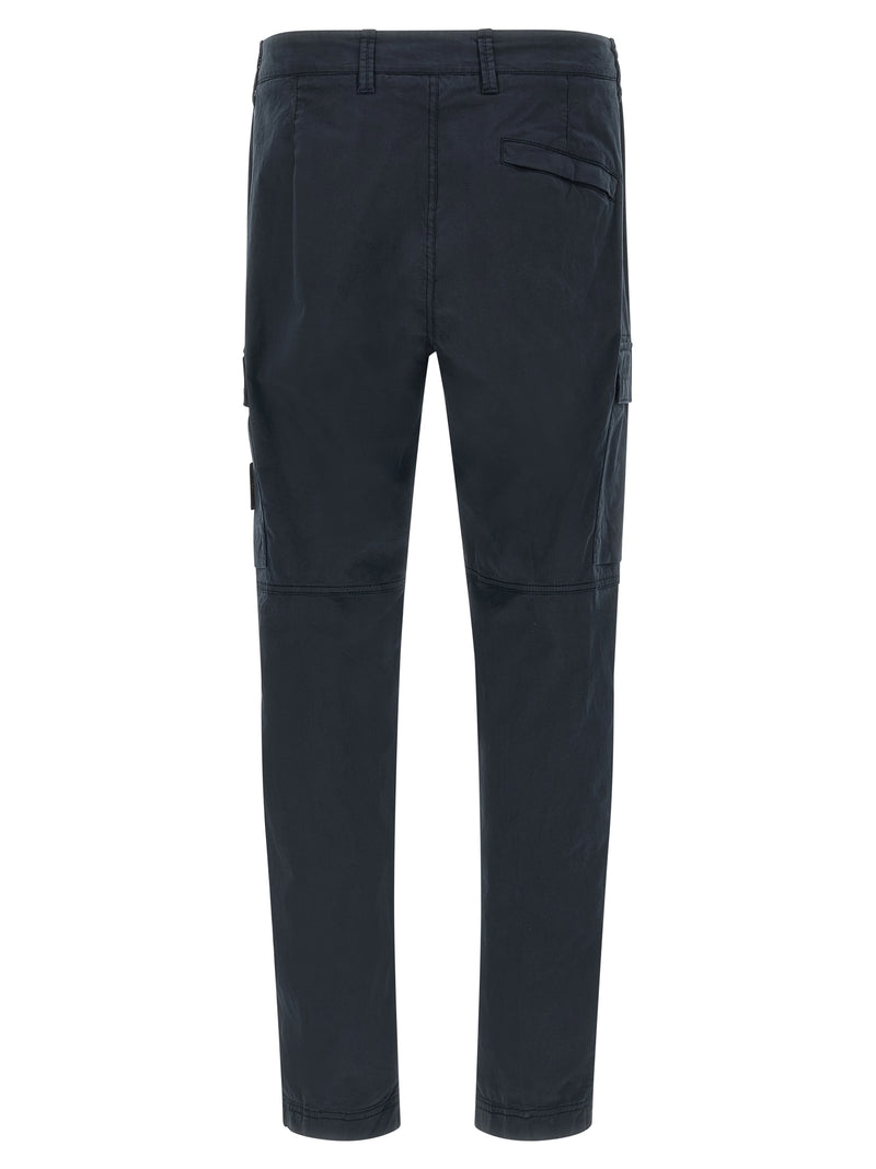 Stone Island Blue Cotton Cargo Pants