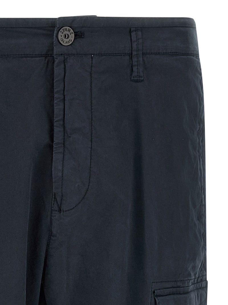 Stone Island Blue Cotton Cargo Pants
