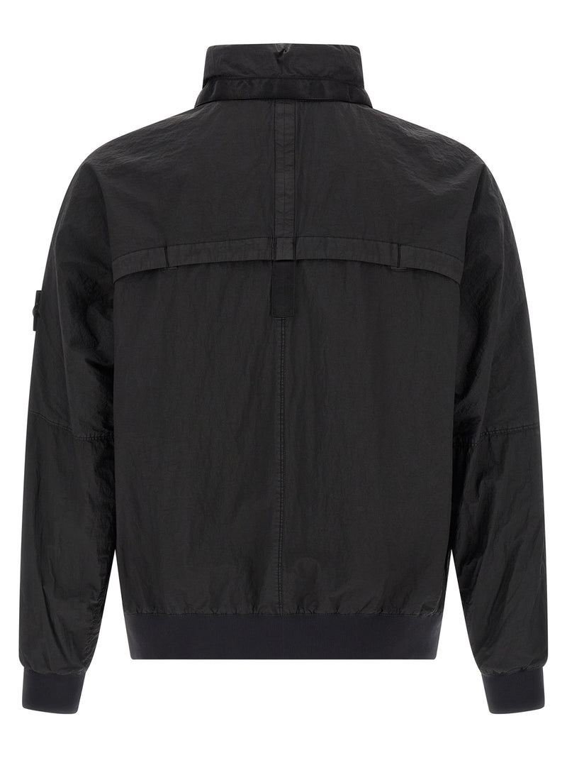 Stone Island Black Polyamide Bomber