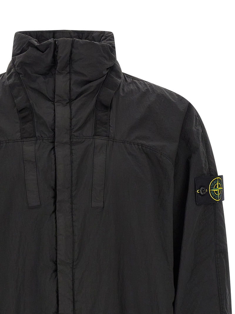Stone Island Black Polyamide Bomber