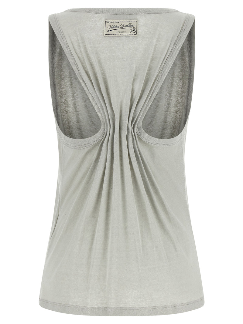 Victoria Beckham Gray Cotton Tank Tops