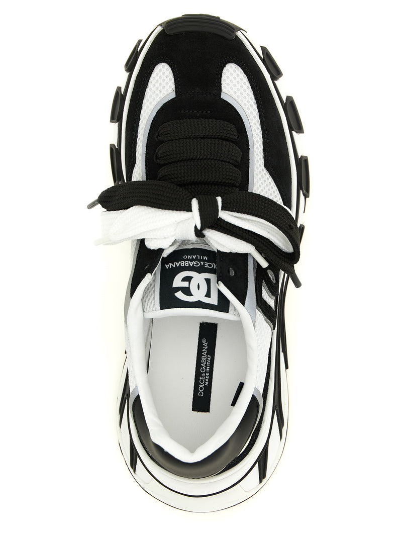 Dolce & Gabbana Bicolor Polyester Athletic Sneakers