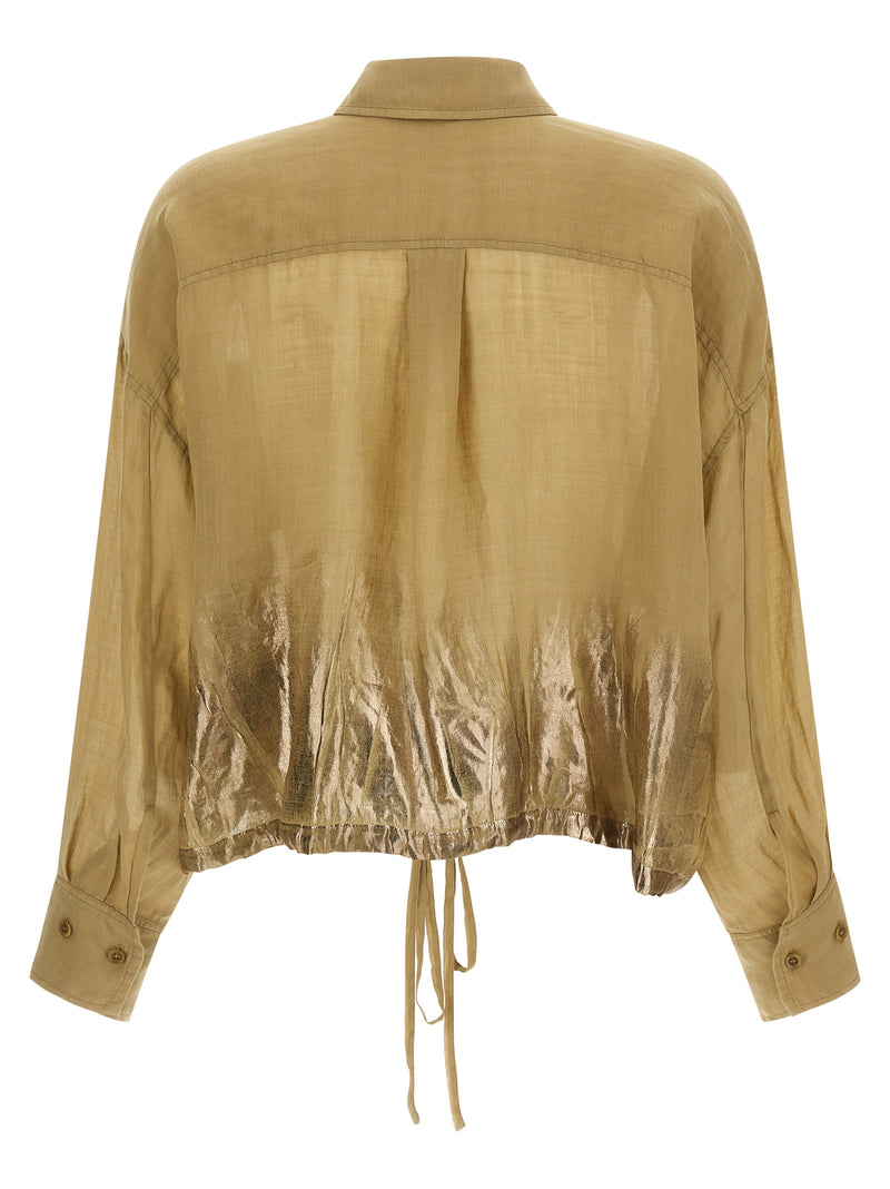 NUDE Brown Tencel Blouse