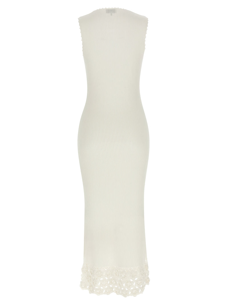 Ganni White Organic Cotton Long Dress